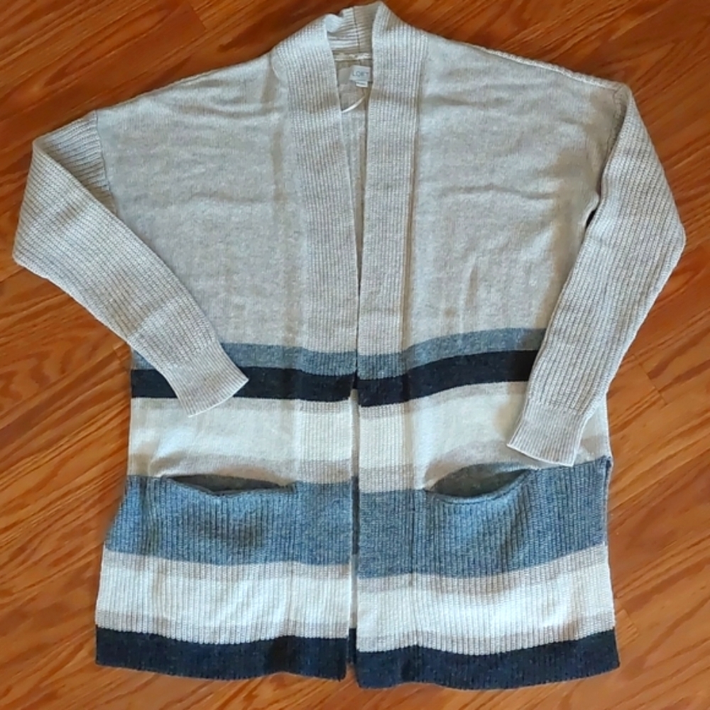 Cardigan, LOFT, Neutrals, Color lock, Sz S